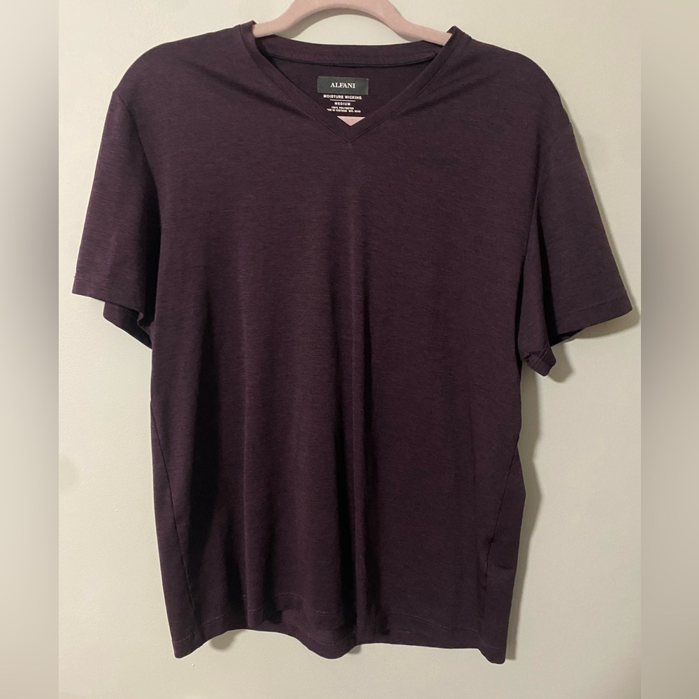 Alfani Mens Purple V-Neck